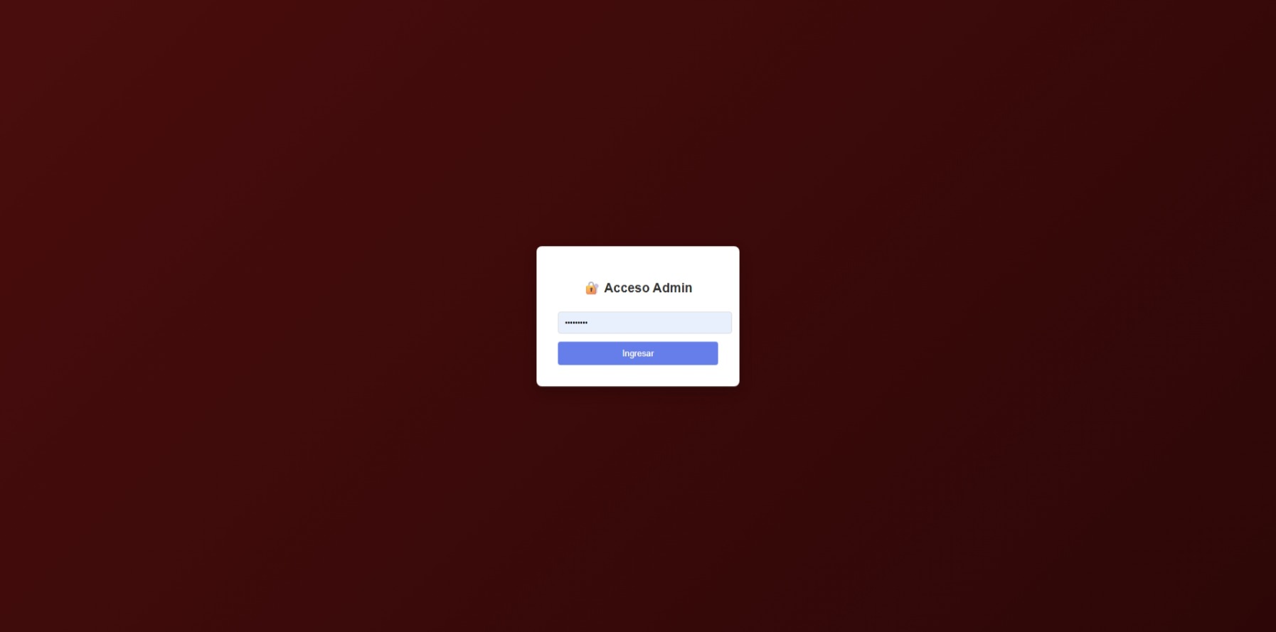 XV Años - Login Admin
